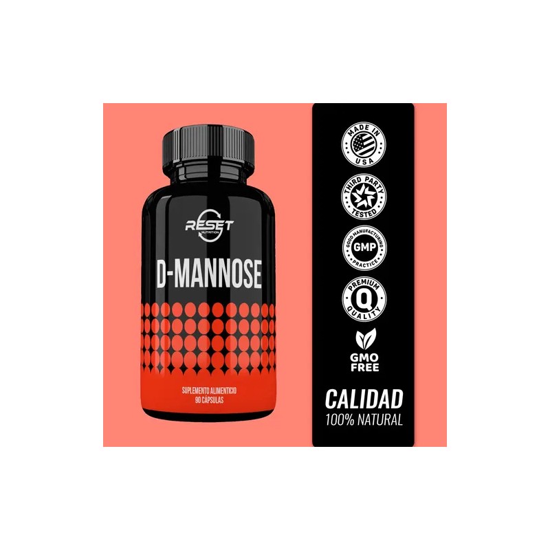 Reset Nutrition D-mannose Salud Urinaria Infecciones 90 Cáps Sabor Sin