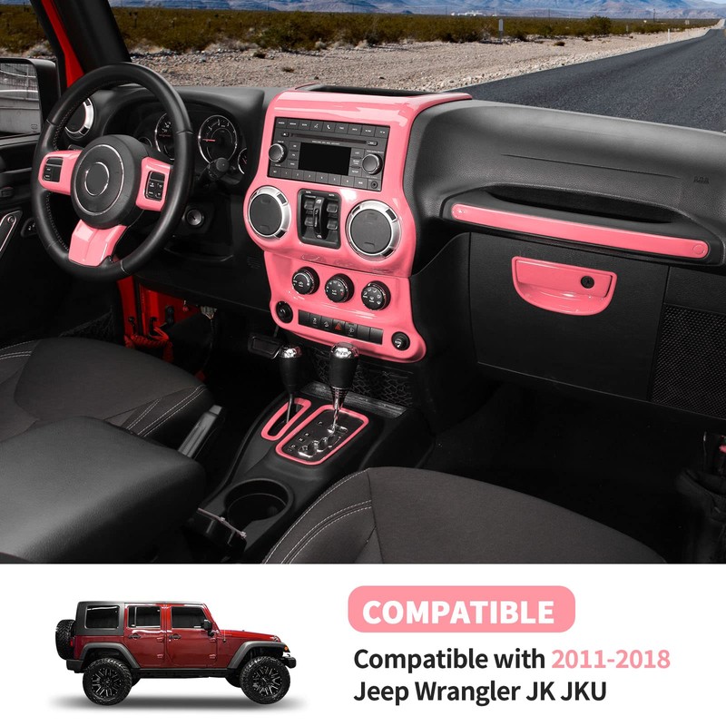 SQQP 10PCS Full Set Interior Trim Kit for 2011-2018 Jeep