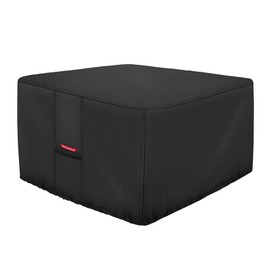 Porch Shield Fire Pit Cover - Waterproof 600D Heavy Duty Fade Resistant Square Patio Fire Pit Table Cover Black - 32 x 32 inch