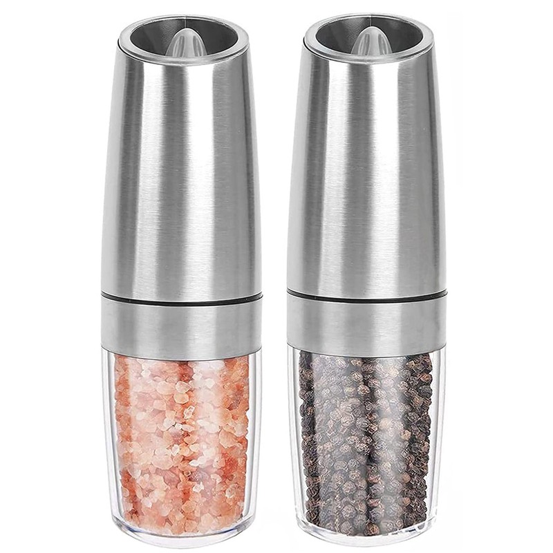 Electric Pepper Grinder,Gravity Electric Salt And Pepper Mill Grinder,Stainless Steel
