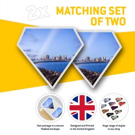 2 x Diamond Stickers 7.5 cm - Manila Bay Skyline Philippines Sea Fun Decals for Laptops,Tablets,Luggage,Scrap Booking,Fridges, #21837