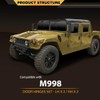 CNNELL Door Hinges 4pc Compatible with Humvee M998