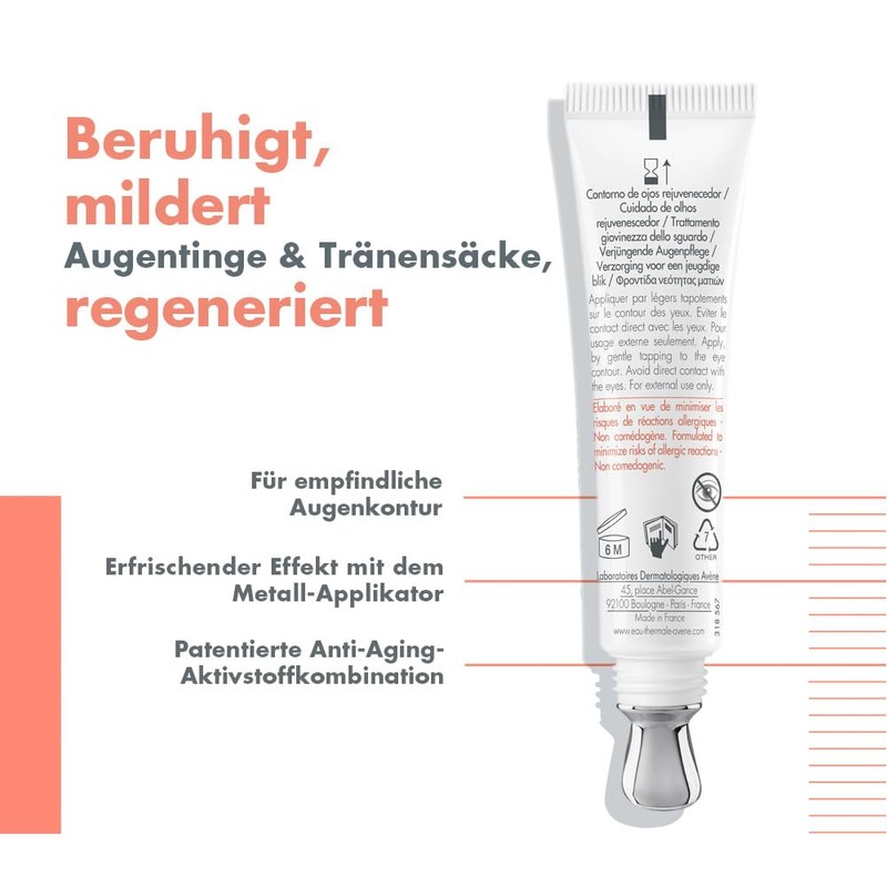 Avene Avène Dermabsolu, Crema Contorno de Ojos con Bakuchiol, 15ml
