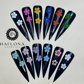 HaFLoNa HaFloNa- Enhance Your Artistic Projects with 3D Acrylic 48Pcs Tiny Apricot Flowers Handmade -The Kit Short & Medium Size Set 3D Flowers for Nails Designs (48Pcs Tiny Apricot Blossom)