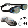 Swimming Goggle (1. Black Frame, Gold Lens)