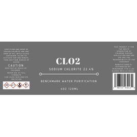 Generic Chlorine Dioxide Kit | Hydrochloric Acid 4-5% (HCl) : Sodium chlorite Solution (8oz) Liquid Set, Brown