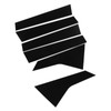 6PCS Car Window Trim Bright Black Lightweight Smooth Surface Window