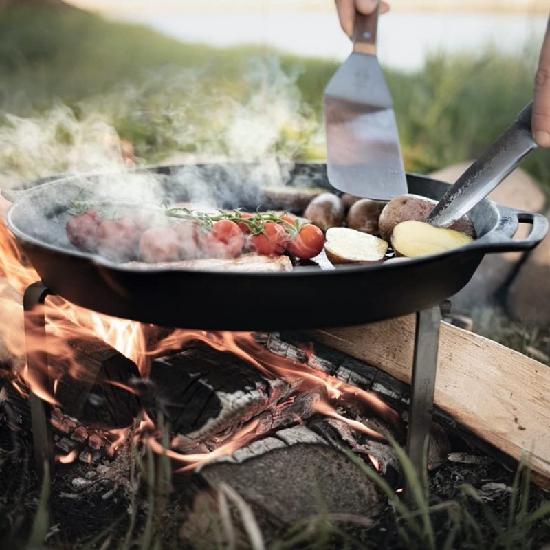 Petromax Steel Cooking Stand, Cook Outdoors Over a Campfire, 7.1"