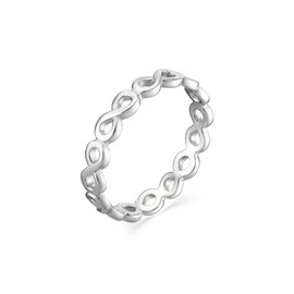 Savlano 925 Sterling Silver Infinity Ring Band for Women - Made in Italy Comes With a Gift Box (5)