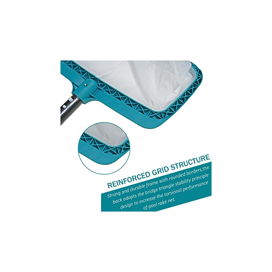 POOLWHALE Heavy Duty Pool Skimmer Net - Fast and Easy Cleaning