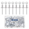 JTAREA 60pcs 3/16" x 3/8" Stainless Steel Pop Rivets with