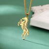 VASSAGO Horse Necklace for Women Men Stainless Steel Horse Pendant