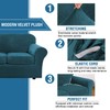 H.VERSAILTEX Real Velvet Plush 3 Piece Stretch Sofa Covers Couch
