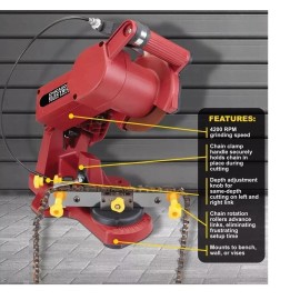 Chicago electric Chainsaw Chain Grinder 120 Volts 5000Rpm Multi-Angle Sharpener