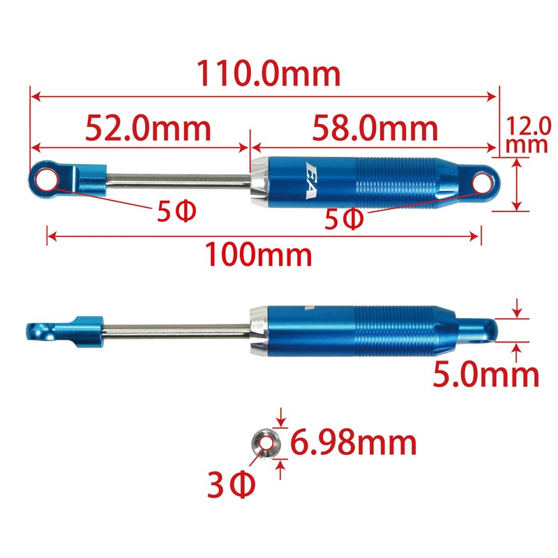 SP Crawler Shock Set (4 pieces): For CR-01 [#3314V2] [Eagle