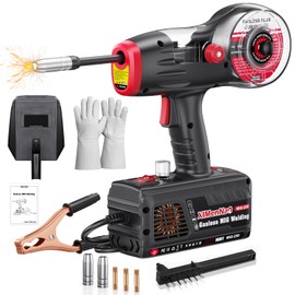 Portable MIG Welder Machine 110V: 120A Handheld Electric Welding Gun with IGBT Inverter - Flux Core Welding Machine - Hand Held Gasless Wire Feed Welding Equipment with 1 lb 0.030" Flux Core Wire