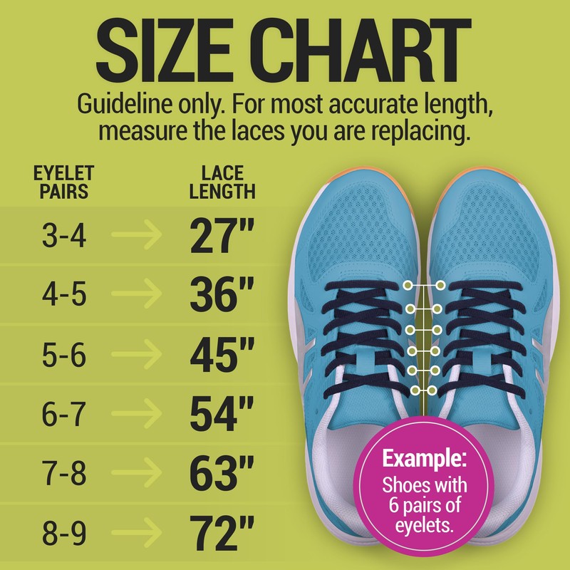 Miscly Oval Athletic Shoe Laces, Multiple Lengths and Colors Available