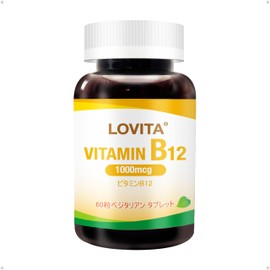 Lovita ビタミンB12 1000mcg、シアノコバラミン、60タイムリリース タブレット