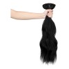 Extensiones Cabello Clip Cortinas Natural Ondulado 6 Pzs