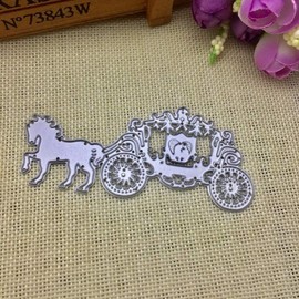 Carriage Die Cut for Card Making, Christmas Ornament Metal Cutting Dies Congratulations Die Cuts Embossing Stencils Template for DIY Scrap-Booking Decor Wedding Birthday Blessing Card