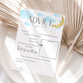 Baby Shower Game - 3 in 1 Pack of Blue Moon Twinkle Twinkle Little Star Whimsical Game Cards Boys baby Shower (BSBLUEMOON3IN1)