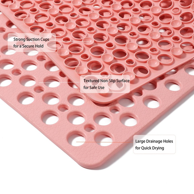 Nonslip Bathtub Mat Extra Soft TPE Bath Mat for Kids,