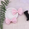 Silky Satin Pink Hair Bows for Women Girls Cute Layered
