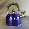 Blue 1.6 Litre Gas Hob Kettle with Folding Handle Caravan