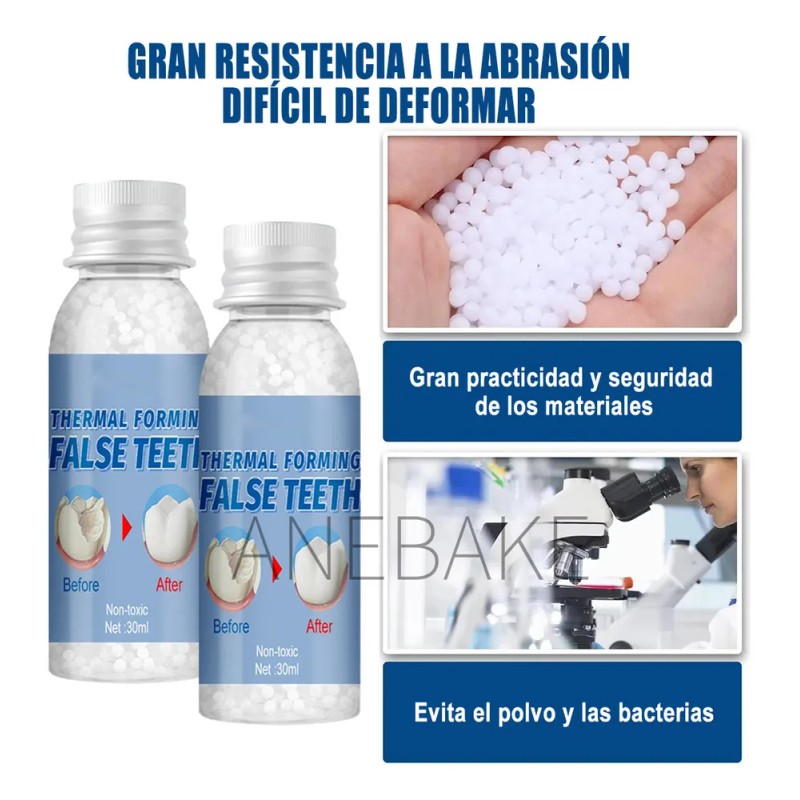 Kit 2pzs Perlas Restauración Dental 30ml Reparación Dientes Rotos Anebake