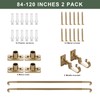 2 Pack Curtain Rods 84-120 Inches, Antique Gold Curtain Rods