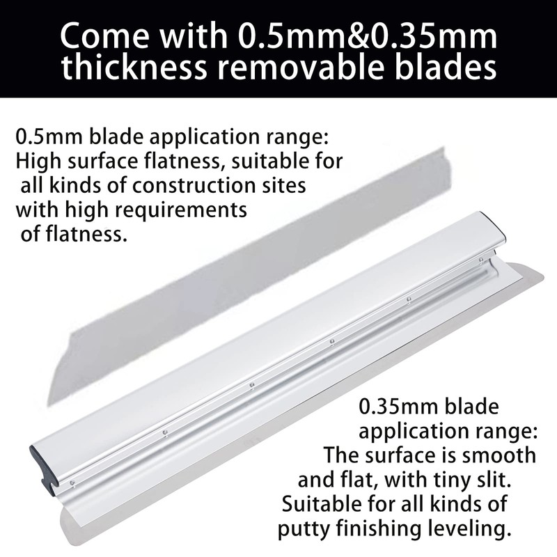 BHTOP Drywall Tools Skimming Blade with Extension Handle - 12",