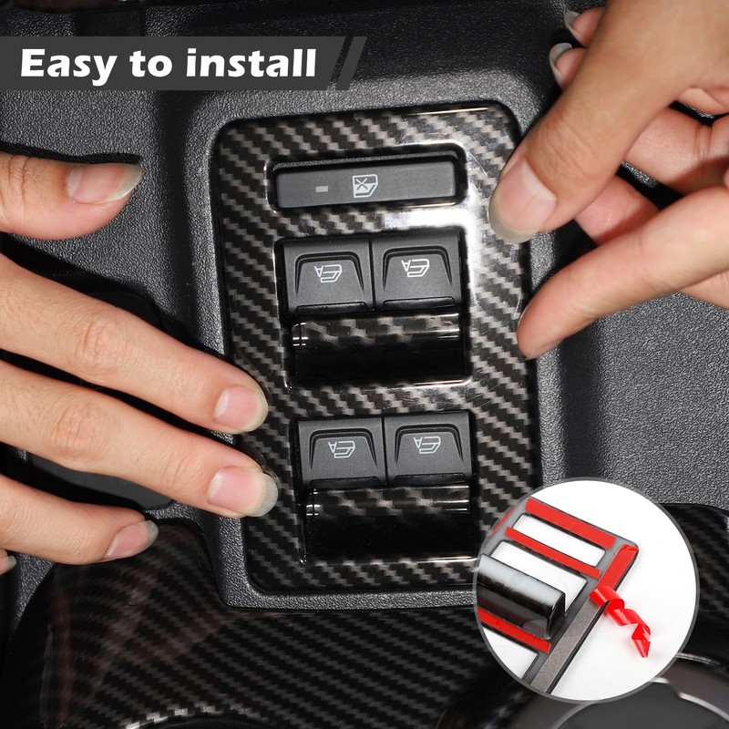 RT-TCZ Carbon Fiber Gear Shift Panel Trim Cover for Ford