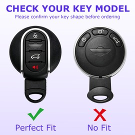 8T69T 2-Pack for MINI Key Fob Cover with Keychain Accessories