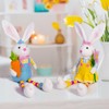 Set of 2 Easter Decorations for Home- Easter Bunny Couple