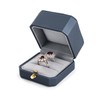 Oirlv Premium Leather Double Ring Box for Wedding Ceremony Engagement