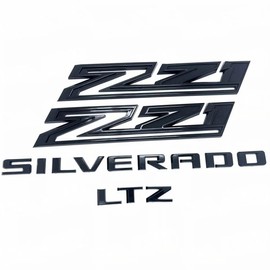 Set of 6pack OEM Silverado Plus Z71 LTZ Two 2500HD Emblem 3D Badges Compatible with for Silverado 2500HD 2019-2025 Parts 86539786 (Black)