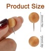 100pcs Wooden Push Pins, Dark Brown Push Pins Round Head