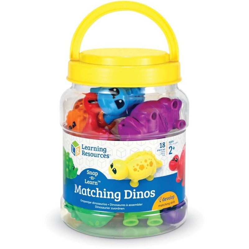 Learning Resources Snap-n-Learn Matching Dinos - Dinosaur Toys, Mini Plastic