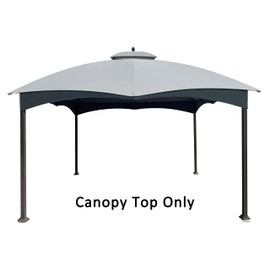 Replacement Canopy Top for Lowe's 10' x 12' Gazebo #TPGAZ17-002C (Grey with Dark Grey Skirt)