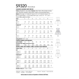 Simplicity Children's Skirt and Dress Sewing Pattern Kit, Code S9320, Sizes 6-7-8, Multicolor