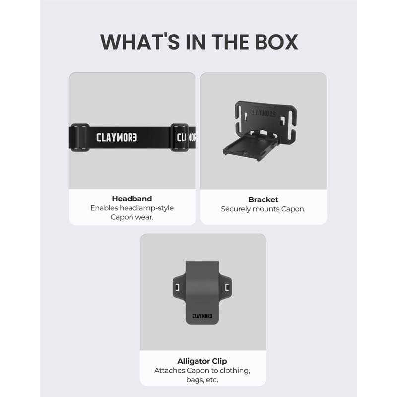 CLAYMORE Capon Wearable Kit - Transform Capon into Versatile Headlamp,