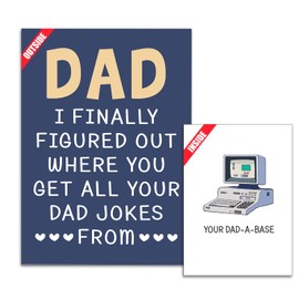 Octamber Funny Dad Birthday Card with Envelope for Men, Fathers Day Gag Gifts from Daughter Son Kids Wife, Funny Cards For Father Birthday Retirement, Father Gifts from Daughter Son, Dad A Base Card