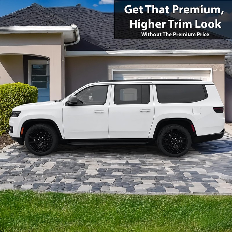 BOGAR TECH DESIGNS Side Window Chrome Delete Overlay Compatible with