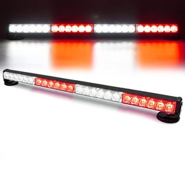 FOXCID 24 LED Emergency Hazard Warning Strobe Flashing Light Bar Wireless Battery W/ Magnetic Base and Rechargeable Plug for Beacon Rooftop Safety Vehicles Tow Trucks Tractor Snowplow