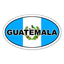 CafePress Flag of Guatemala Oval Sticker Oval Car Bumper Sticker