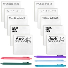 MYTOAU Funny Sticky Note Set - 10PCS Notepad & Pen, Snarky Novelty Post it Notes for Office, School, Funny Gifts for Family Friends Colleagues