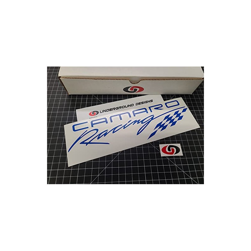 Camaro Script Racing Decals (2-Pack) Retro Side Rocker Panel Stickers