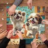 PICKFORU Shih Tzu Snack Time Puzzles for Adults 1000 Pieces,