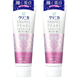 Clinica Enamel Pearl (Quasi-Drug) White-Floral Mint, 4.6 oz (130 g) x 2, Toothpaste, Fluorine, Whitening Breath Prevention, Removes Stains