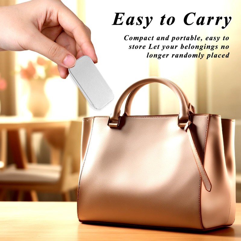 6 Pcs Rectangular Tin Box, Mini Portable Tin Container Metal